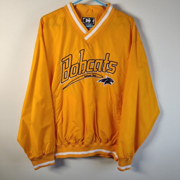 VINTAGE 90s Montana State Bobcats Large Pullover Nylon Sweatshirt Emboidered - Picture 1 of 14